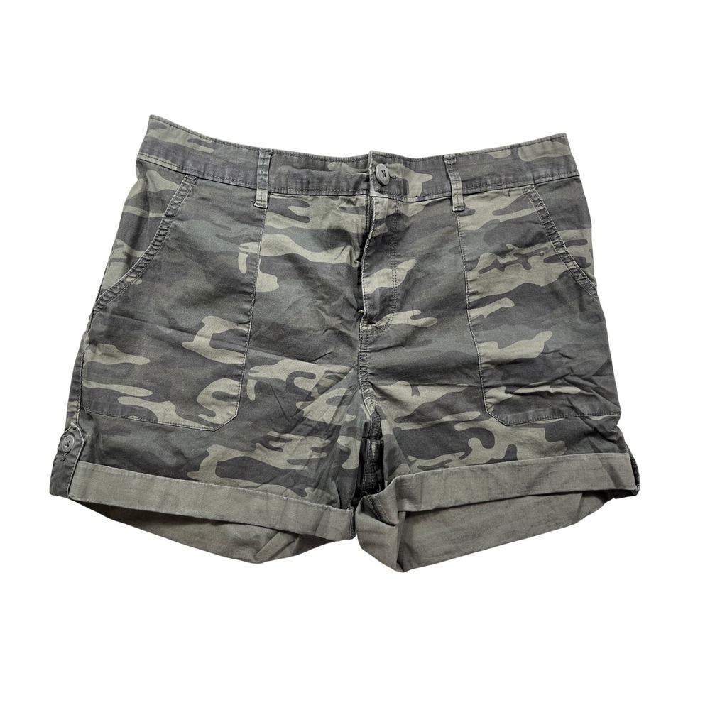 Social Standard Sanctuary Camo Shorts Women's XL Green Camouflage Casual Utility